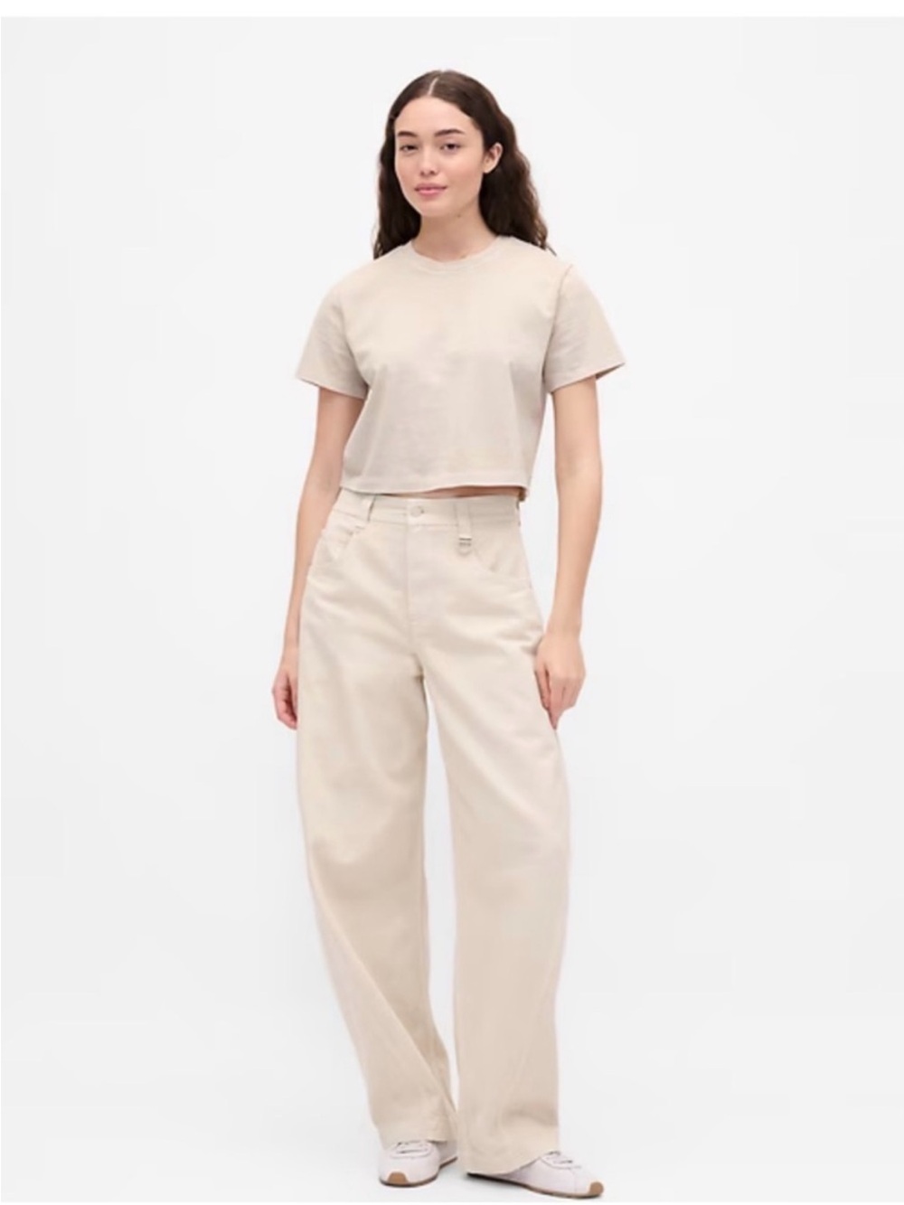 Gap x Beis High Rise Barrel Jeans Light Tundra 25